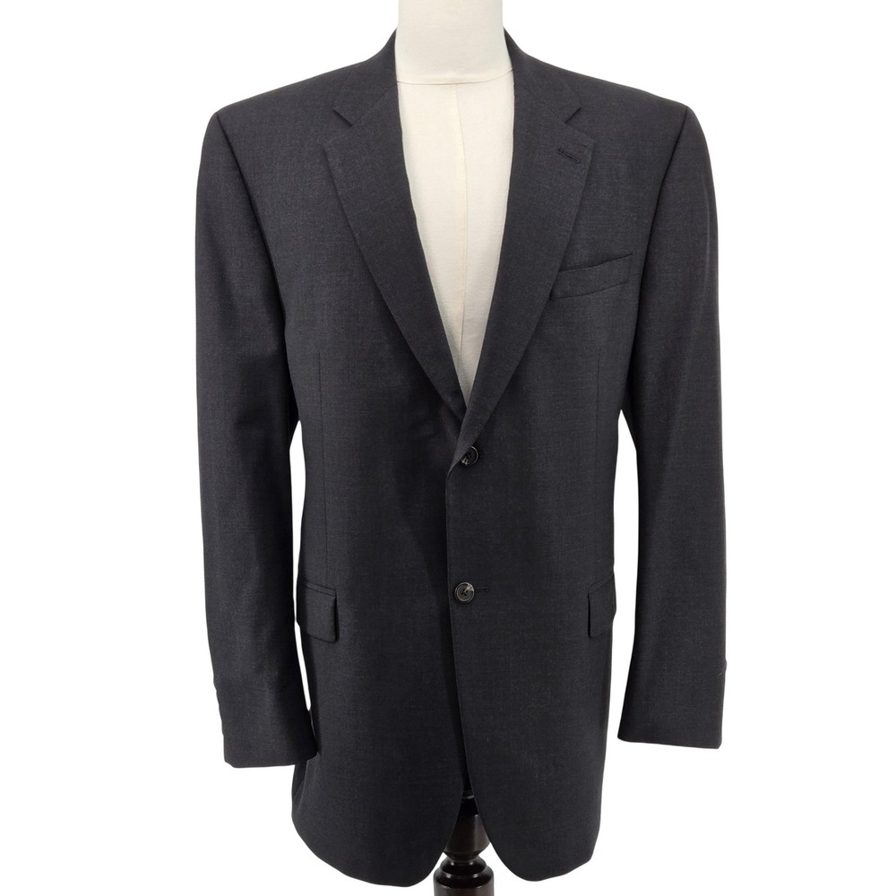 Ralph Lauren 44R Gray Wool Blazer‎ Single Breasted Classic Fit Sport Coat